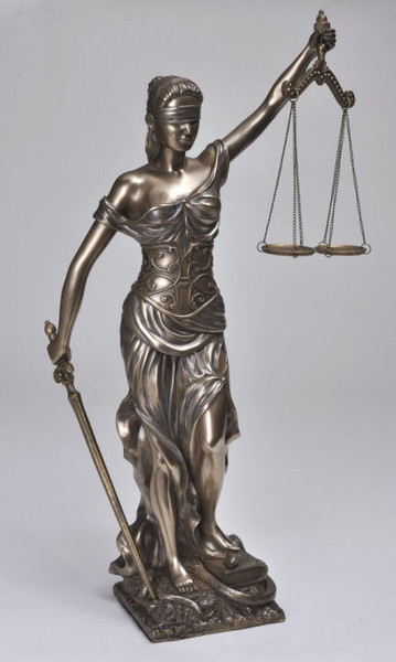 Lady Justice Statue Blind Scales of Justice Sculpture